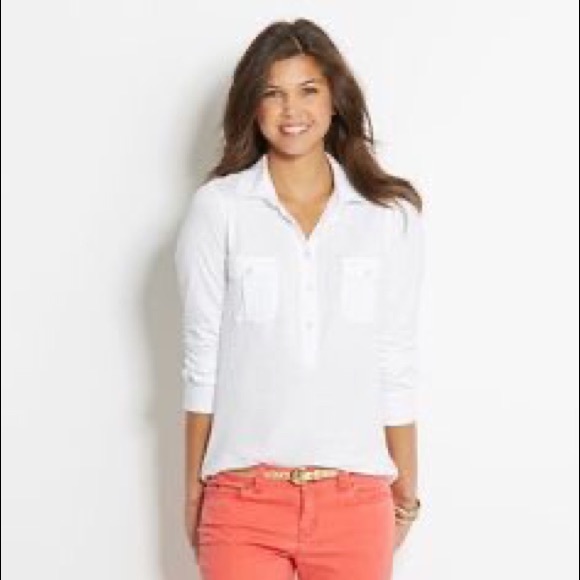 Vineyard Vines Cotton Popover with Eyelet Detail - Picture 2 of 6
